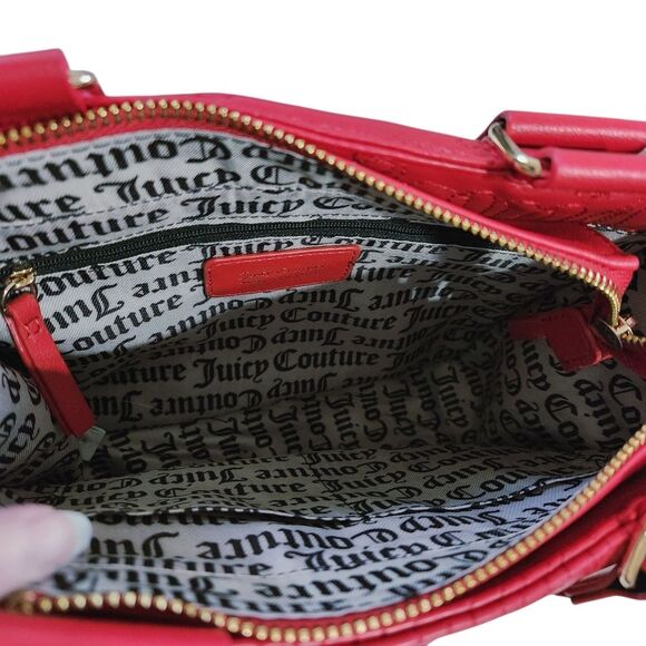 Juicy Couture Pink League Mini Tote Cool Red Handbag with Coin Purse NWT - Picture 8 of 11
